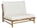 Miniatyrbild 5 av 11: Loungegrupp med 2 Sittplatser i Bambu Ljust trä och Off-white Ryggstöd Sittdynor med Soffbord Inomhus- och Utomhus Modern Design