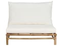 Miniatyrbild 6 av 11: Loungegrupp med 2 Sittplatser i Bambu Ljust trä och Off-white Ryggstöd Sittdynor med Soffbord Inomhus- och Utomhus Modern Design