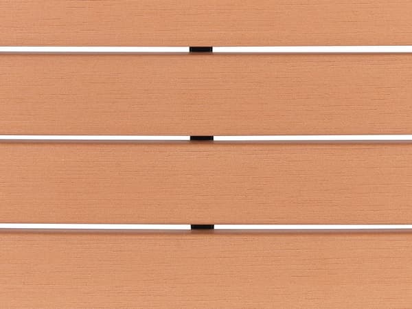 Utendørs spisegruppe Lyst tre Svart Stål Syntetisk tre Bord 150 x 50 cm 2 krakker Moderne design Hagemøbler Barbord Barstoler
