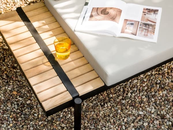 Loungesett Off-white Eukalyptustre 5-seters hjørnesofa med sitteputer Salongbord Moderne design Hagemøbler