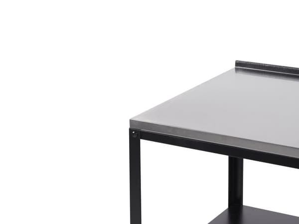 Köksö 2 st Utomhuskök Svart Rostfritt Stål 2 Köksöar Diskho Enkel Spak Utekök Matlagningsstation