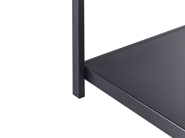 Utomhus Köksö Svart Stål Polyträ Topp 150 x 50 x 90 cm 2 Hyllor Enhet med Topp Trädgårdskök Matsal