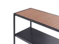 Pikkukuva 6 / 10: Ulkokeittiön saareke musta teräs vaalea muovipuu 150 x 50 x 90 cm hyllyillä suorakulmio moderni tyyli
