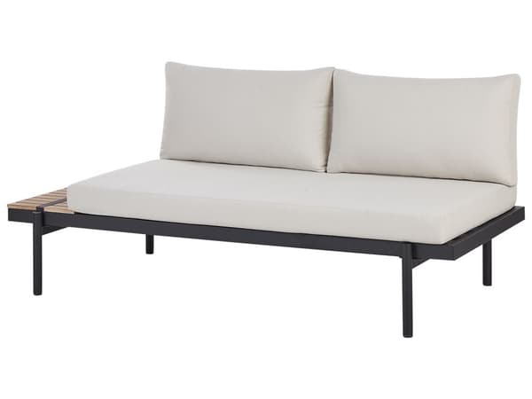 Loungesæt Off-white Eucalyptustræ 5-personers hjørnesofa med hynder Sofabord Moderne design Havemøbler