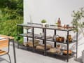 Miniatyrbillede 2 af 11: Udekøkken Sort Stål 3 dele Udendørs Køkken med Vask Rustfrit Havekøkken med Bord til Terrasse