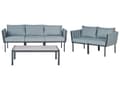 Miniatyrbilde 7 av 11: 5-seters Hagesofa Mørkegrå Stål 5-seter med Puter Moderne Stil Hage Utendørsbruk