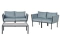 Miniatyrbilde 8 av 11: 5-seters Hagesofa Mørkegrå Stål 5-seter med Puter Moderne Stil Hage Utendørsbruk