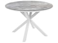 Miniatyrbild 4 av 11: Matgrupp Vit Grå Aluminium Rostfritt Stål Keramisk Bordsskiva i Glas med Marmoreffekt 4 Stolar Utomhusmöbler Modern Design