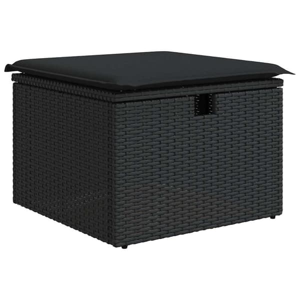 vidaXL Hagesofaer med puter 2 deler svart polyrotting akasie