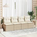 Miniatyrbilde 4 av 9: vidaXL Hagesofaer med puter 2 deler beige polyrotting akasie