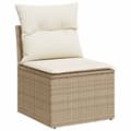 Miniatyrbilde 5 av 9: vidaXL Hagesofaer med puter 2 deler beige polyrotting akasie