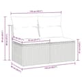 Miniatyrbilde 7 av 9: vidaXL Hagesofaer med puter 2 deler beige polyrotting akasie