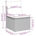 Miniatyrbilde 8 av 9: vidaXL Hagesofaer med puter 2 deler beige polyrotting akasie