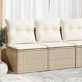 Miniatyrbilde 2 av 9: vidaXL Hagesofaer med puter 2 deler beige polyrotting akasie