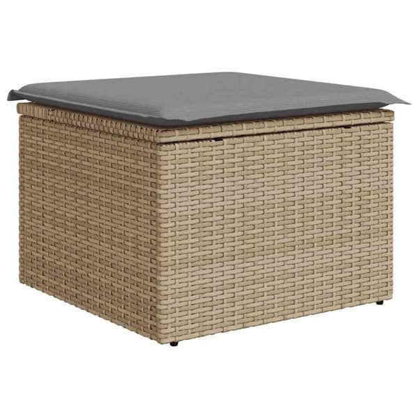 vidaXL Hagesofaer med puter 9 deler beige polyrotting akasie