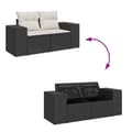 Miniatyrbillede 11 af 11: vidaXL sofasæt til haven 9 dele med hynder polyrattan akacietræ sort