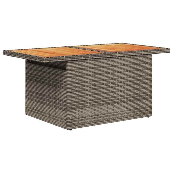 vidaXL sofasæt til haven 8 dele med hynder polyrattan akacietræ grå