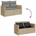Pikkukuva 10 / 11: vidaXL 6-osainen Puutarhasohvasarja tyynyillä beige polyrottinki