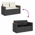 Miniatyrbilde 11 av 11: vidaXL Hagesofaer med puter 7 deler svart polyrotting akasie