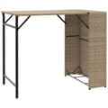 Miniatyrbilde 5 av 11: vidaXL Hagespisegruppe 5 deler beige polyrotting
