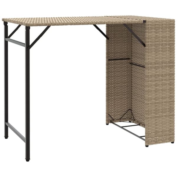 vidaXL Hagespisegruppe 5 deler beige polyrotting