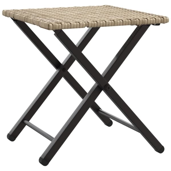 vidaXL Hagespisegruppe 5 deler beige polyrotting