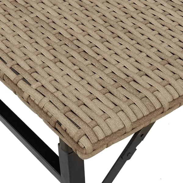 vidaXL Hagespisegruppe 5 deler beige polyrotting