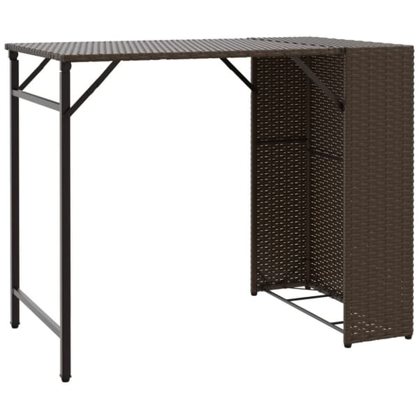vidaXL Hagespisegruppe 5 deler sammenleggbar brun polyrotting