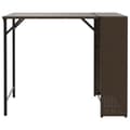 Miniatyrbilde 6 av 11: vidaXL Hagespisegruppe 5 deler sammenleggbar brun polyrotting
