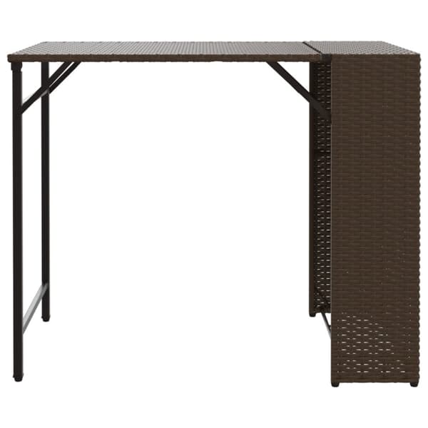 vidaXL Hagespisegruppe 5 deler sammenleggbar brun polyrotting