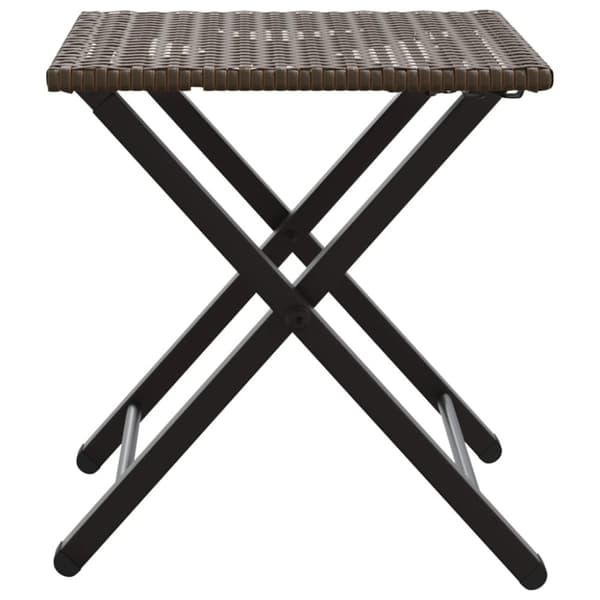 vidaXL Hagespisegruppe 5 deler sammenleggbar brun polyrotting