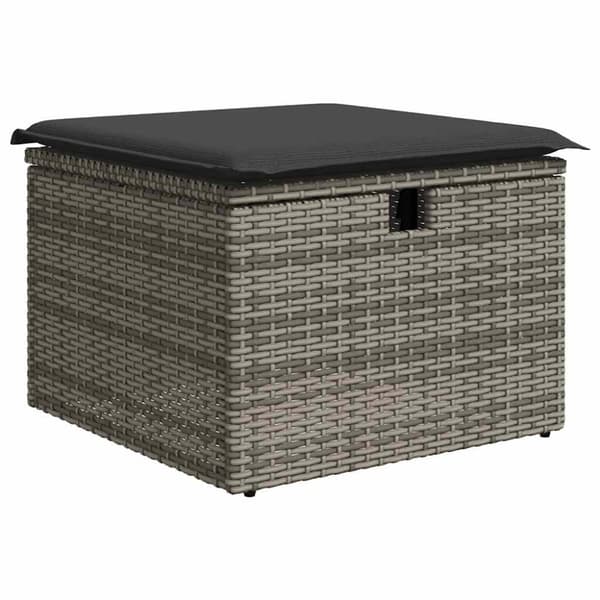 vidaXL sofasæt til haven 6 dele med hynder polyrattan akacietræ grå