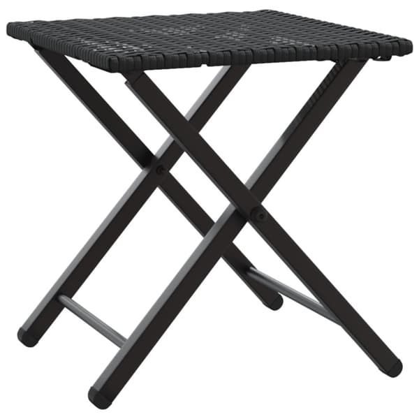 vidaXL Hagespisegruppe 5 deler sammenleggbar svart polyrotting