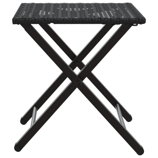 vidaXL Hagespisegruppe 5 deler sammenleggbar svart polyrotting