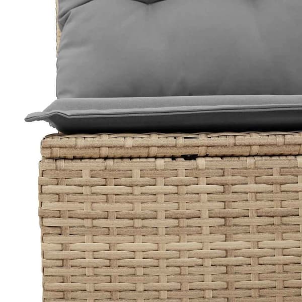 vidaXL Hagesofaer med puter 2 deler beige polyrotting akasie