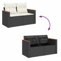 Miniatyrbilde 11 av 11: vidaXL Hagesofaer med puter 9 deler svart polyrotting akasie