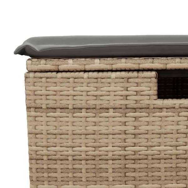 vidaXL Hagesofaer med puter 2 deler beige polyrotting akasie