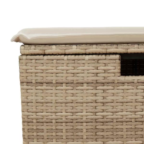 vidaXL Hagesofaer med puter 2 deler beige polyrotting akasie
