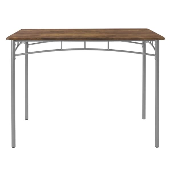 Matgrupp för 4 personer 5-delad med matbord och 4 stolar brunt trä ML design