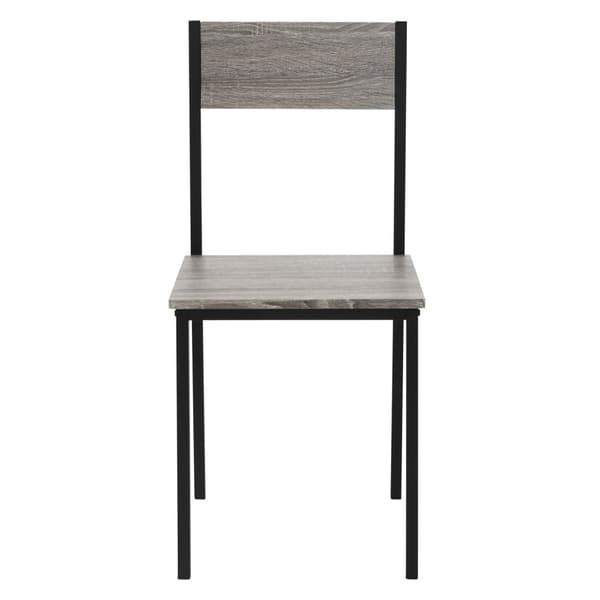 Matrumsset med bänk 4-delat med matbord och stolar ekgrå stålram ML design