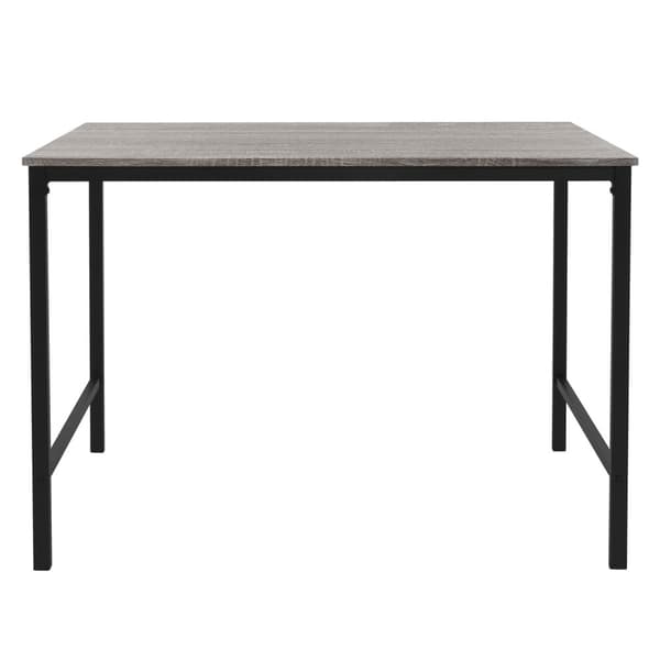 Spisestuesæt med 2 bænke 3-delt med spisebord egegråt stålstel ML-design