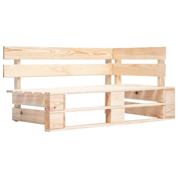 Pallsoffa 2-sits med dynor impregnerad furu
