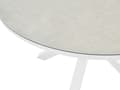 Miniatyrbilde 6 av 11: Hagespisesett Hvit og Grå Aluminium Rustfritt Stål Keramisk Glass Bordplate 4 Seter Utemøbler Moderne