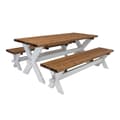 Miniatyrbillede 1 af 3: AXI Celine Picknickbord med bænke af træ i brunt og hvidt for max 6 personer | Picknickset for voksne | 177 cm