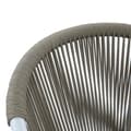 Miniatyrbillede 5 af 7: AXI Suvi trädgårdsstol set om 2 i vit/khaki | Trädgårdsstolar för Trädgårdsset tillverkat av aluminium &amp; olefinrep | lastbar upp till 120 kg