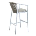 Miniatyrbillede 7 af 7: AXI Ravi Baruppsättning med 4 barstolper i aluminium / Polywood med Trälook | Barbord med 4 Barstolper i teaklook for utomhusbruk / Trädgård