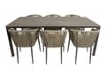 Miniatyrbillede 2 af 7: AXI Resi Trädgårdsset med 6 stolper i Taupe &amp; PSPC med trælook | Matgrupp för trädgården i aluminium &amp; textil | Trädgårdsmöbler för 6 personer