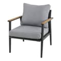 Miniatyrbillede 3 af 7: AXI Bibi Stol-bänk Loungeset 4 delar Antracit / Teak | Loungeset med 2 stolper, bænk &amp; trægårdsbord i aluminium / Teak | Loungemöbler for 5