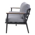 Miniatyrbillede 6 af 7: AXI Bibi Stol-bänk Loungeset 4 delar Antracit / Teak | Loungeset med 2 stolper, bænk &amp; trægårdsbord i aluminium / Teak | Loungemöbler for 5