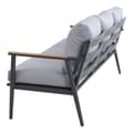 Miniatyrbillede 7 af 7: AXI Bibi Stol-bänk Loungeset 4 delar Antracit / Teak | Loungeset med 2 stolper, bænk &amp; trægårdsbord i aluminium / Teak | Loungemöbler for 5